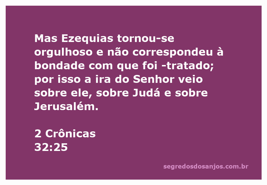 Imagem ilustrativa de Ezequias enfrentando a ira do Senhor por seu orgulho, representando a passagem de 2 Crônicas 32:25.