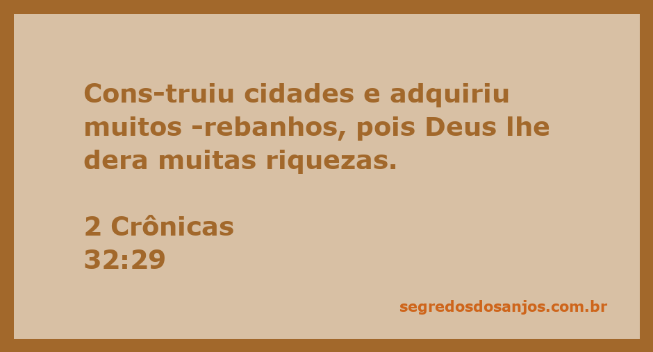 Rei Ezequias construindo cidades e adquirindo rebanhos em abundância, simbolizando as riquezas concedidas por Deus.