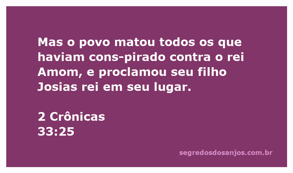 A cena da coroação de Josias após a morte do rei Amom, com o povo celebrando ao fundo.