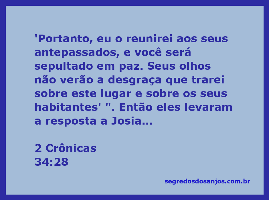Reunião de Josias com seus antepassados, simbolizando paz e proteção divina.