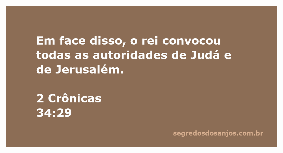 Reunião das autoridades de Judá e Jerusalém convocada pelo rei em 2 Crônicas 34:29.