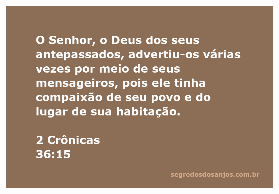 Imagem representativa de 2 Crônicas 36:15, mostrando um mensageiro de Deus advertindo o povo com compaixão.