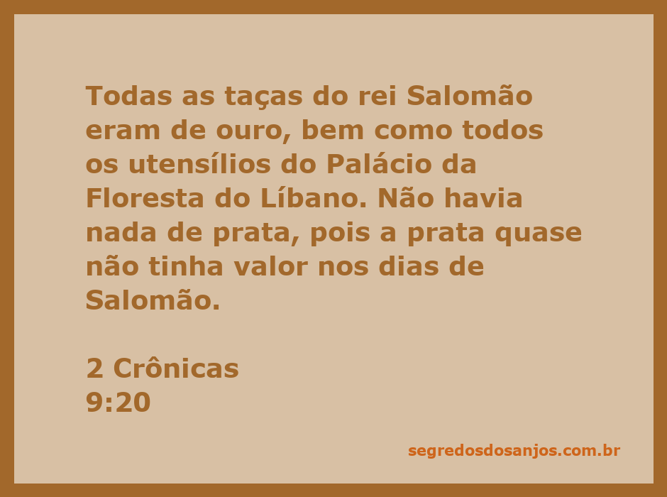 Imagem representativa das taças de ouro do rei Salomão no Palácio da Floresta do Líbano