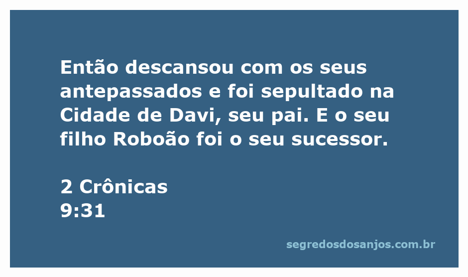 Imagem representando a sepultura de Salomão na Cidade de Davi, simbolizando a transição de liderança para Roboão.