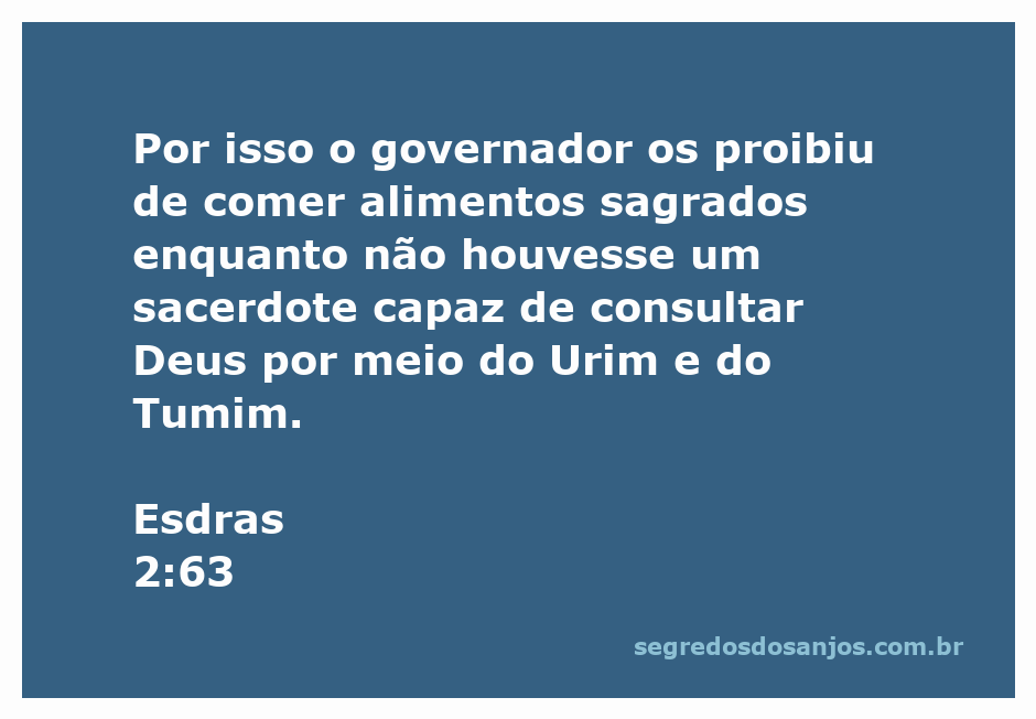 Governador proibindo alimentos sagrados até que um sacerdote consultasse Deus