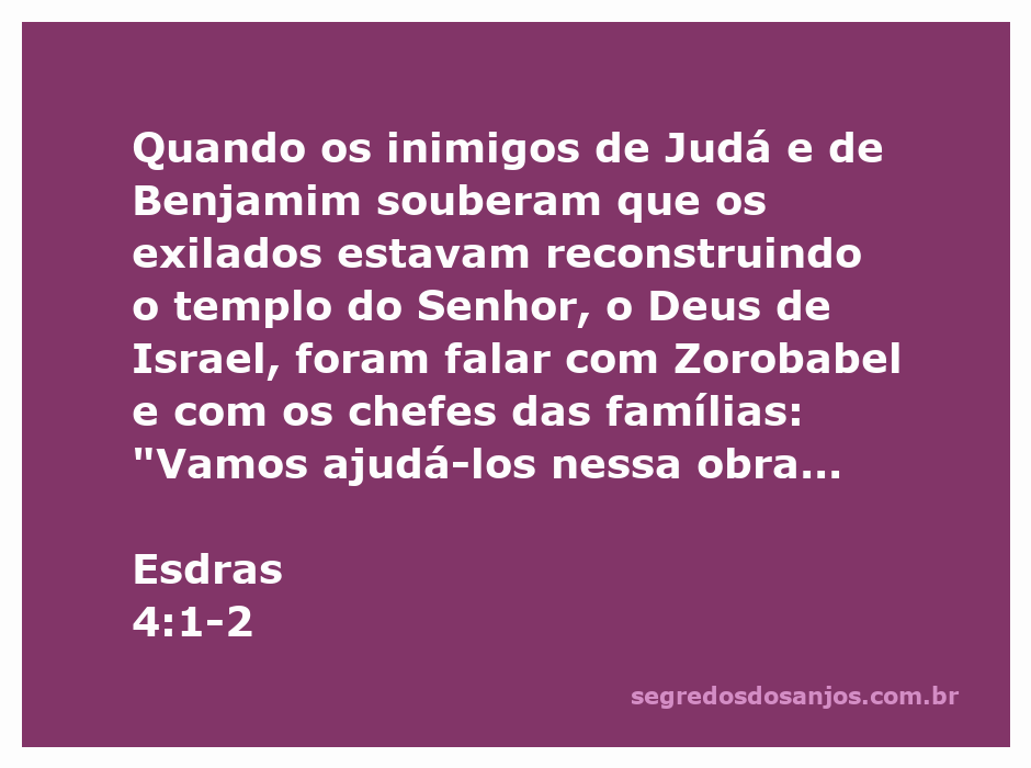 Imagem que ilustra a colaboração entre os exilados e os povos vizinhos na reconstrução do templo de Deus em Judá.