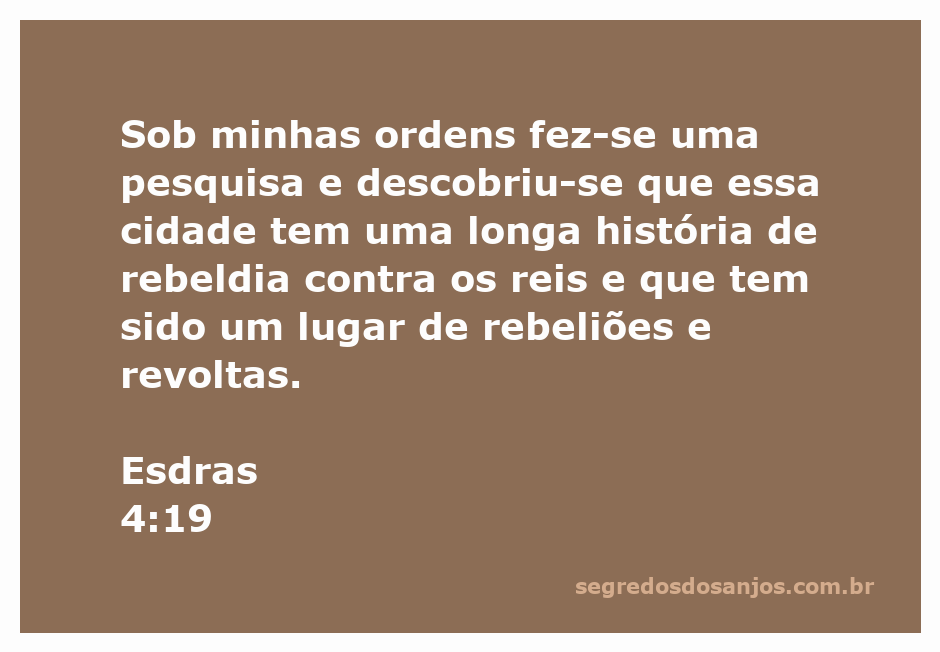 Imagem ilustrativa da cidade histórica mencionada em Esdras 4:19, simbolizando rebeliões e revoltas.