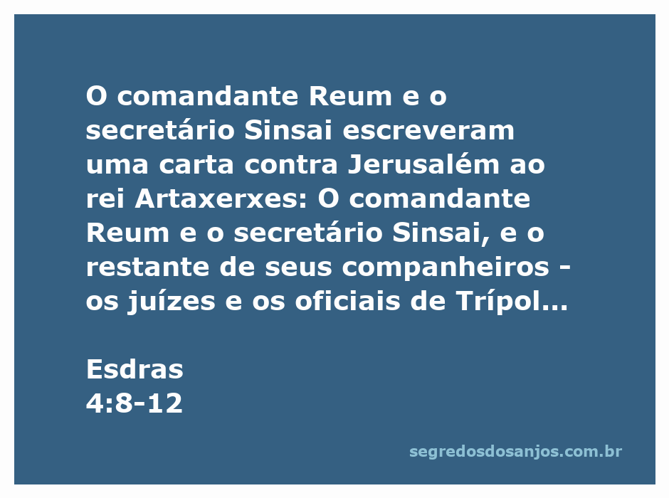Imagem representativa da carta escrita por Reum e Sinsai contra Jerusalém, destacando o contexto histórico de Esdras 4:8-12.