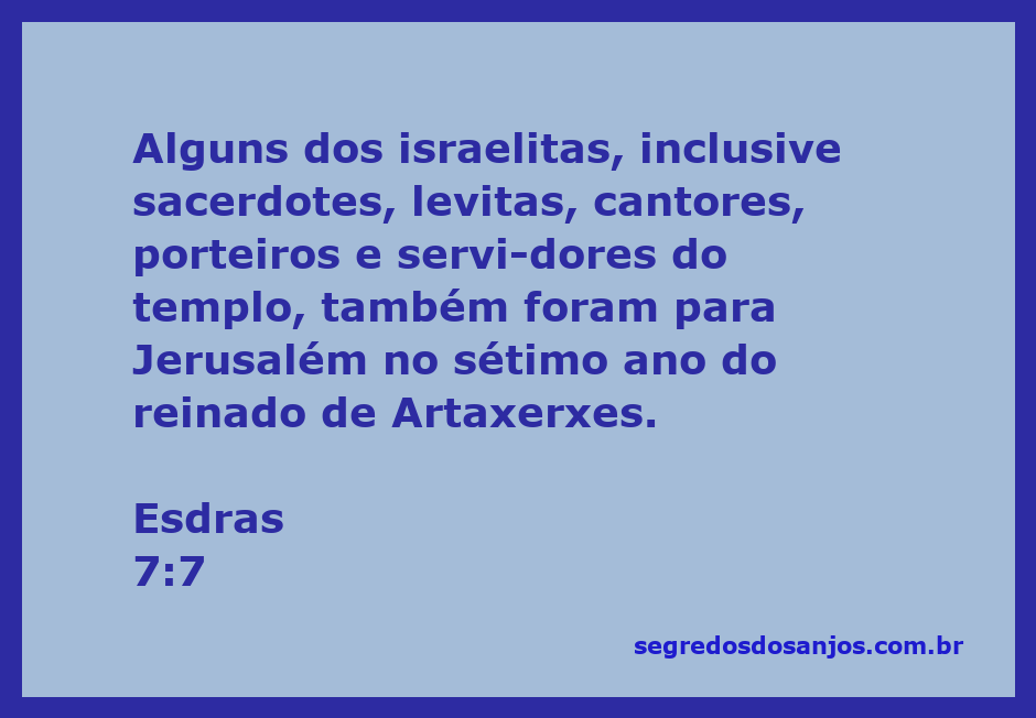 Grupo de israelitas viajando para Jerusalém, incluindo sacerdotes e levitas, durante o reinado de Artaxerxes.