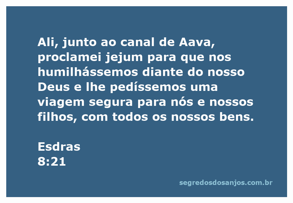 Pessoas em jejum e oração ao lado do canal de Aava, refletindo sobre Esdras 8:21.