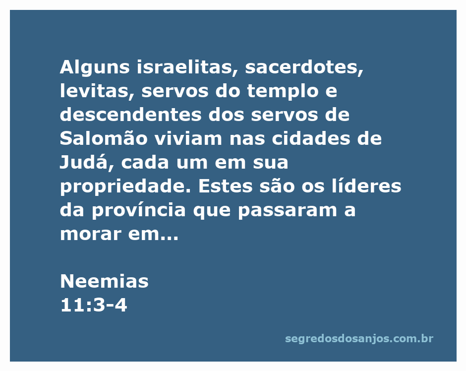 Imagem representativa da passagem de Neemias 11:3-4, destacando os israelitas e suas linhagens que habitavam Jerusalém.