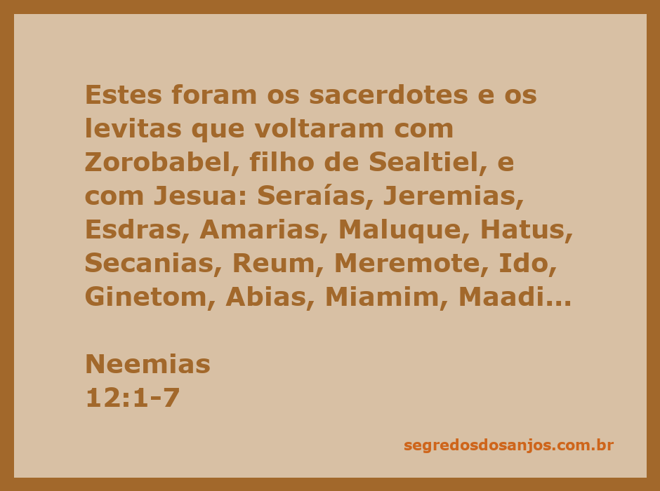 Imagem representativa dos sacerdotes e levitas que voltaram com Zorobabel e Jesua, destacando a importância de Neemias 12:1-7.