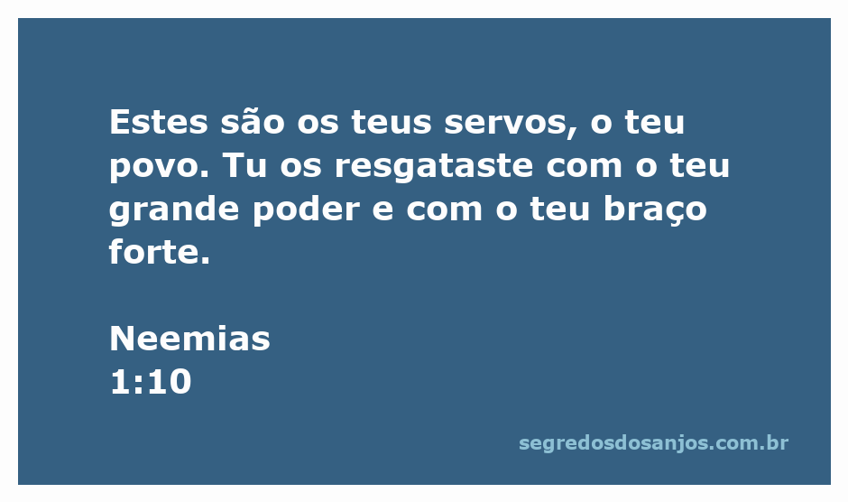 Imagem representativa de Neemias 1:10, destacando o poder de Deus em resgatar seu povo.