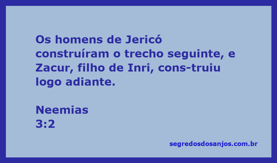 Representação da construção das muralhas de Jerusalém pelos homens de Jericó, com destaque para Zacur, filho de Inri.