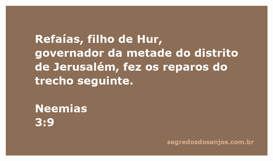 Imagem de Refaías, governador de Jerusalém, realizando reparos nas muralhas da cidade.