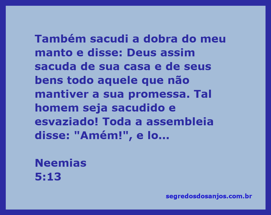 Imagem representativa de Neemias sacudindo seu manto como símbolo de cumprimento de promessas e responsabilidade.