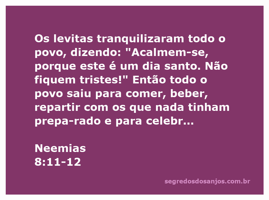 Pessoas reunidas em celebração após ouvir as palavras de Neemias, transmitindo alegria e comunhão.