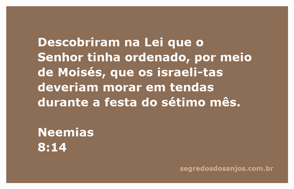 Ilustração de israelitas morando em tendas durante a festa do sétimo mês, conforme Neemias 8:14.
