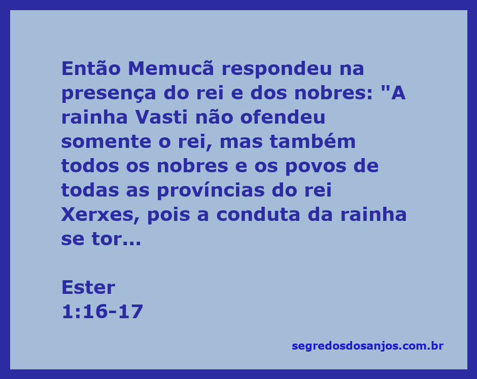 Memucã fala aos nobres sobre a desobediência da rainha Vasti diante do rei Xerxes.