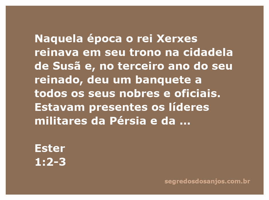 Rei Xerxes dando um banquete a nobres e oficiais na cidadela de Susã.