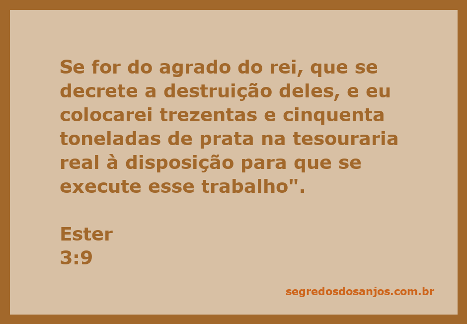 O rei assina um decreto com a proposta de destruição de um povo, simbolizando intriga e traição.