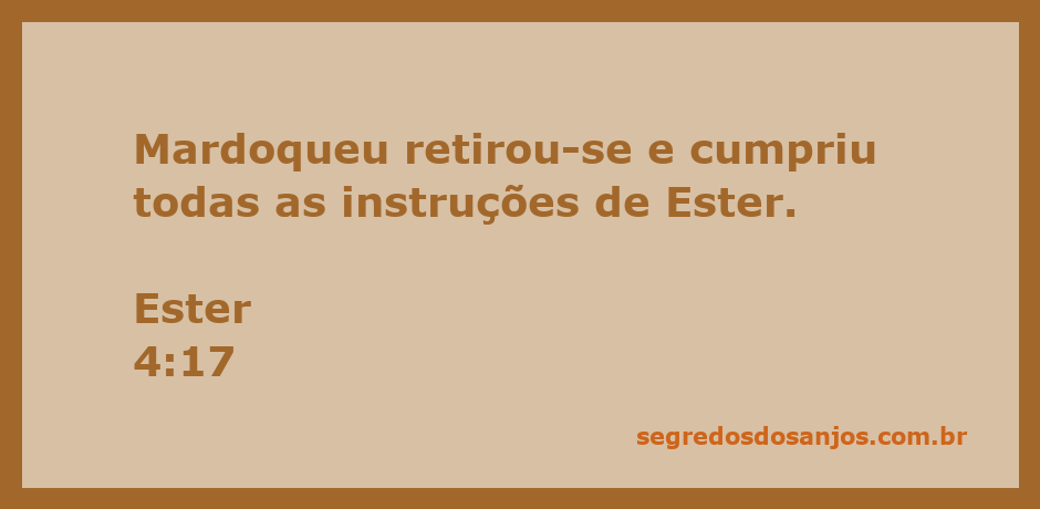 Mardoqueu seguindo as instruções de Ester na história bíblica