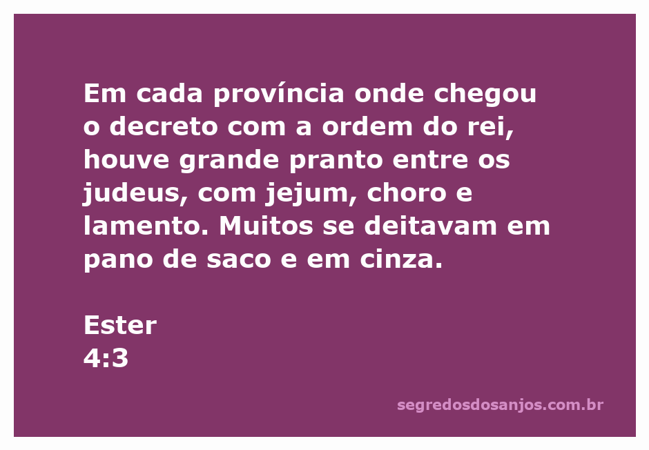Imagem que representa o lamento dos judeus devido ao decreto do rei, com pessoas vestindo pano de saco e cinzas.