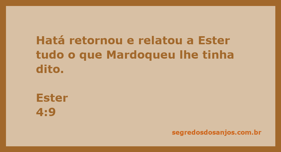 Ester ouvindo a mensagem de Mardoqueu através de Hatá.