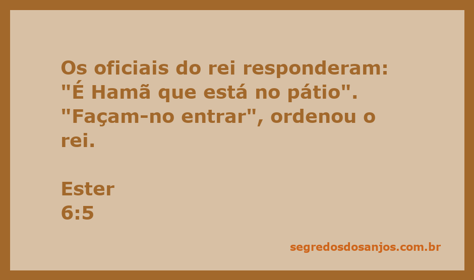 Rei persa ordenando a entrada de Hamã no pátio, ilustrando o momento decisivo da história de Ester.