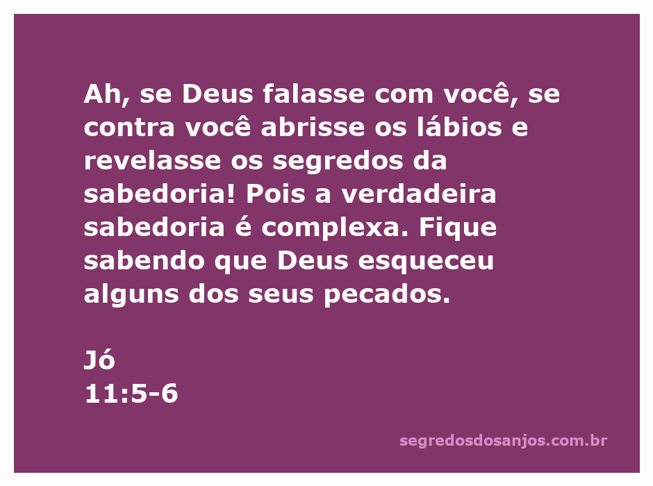 Ilustração do versículo Jó 11:5-6, destacando a comunicação divina e a sabedoria de Deus.