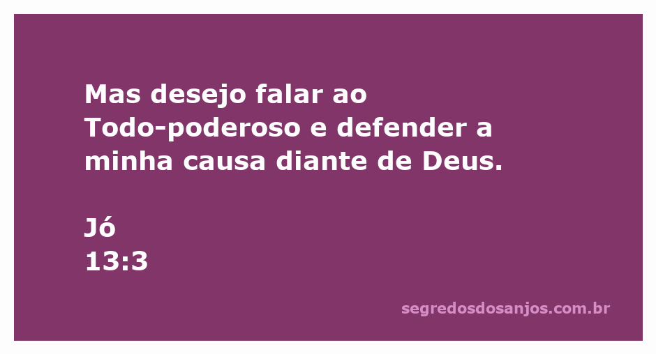 Imagem de uma pessoa em oração, buscando a presença de Deus para defender sua causa, inspirada no versículo de Jó 13:3.