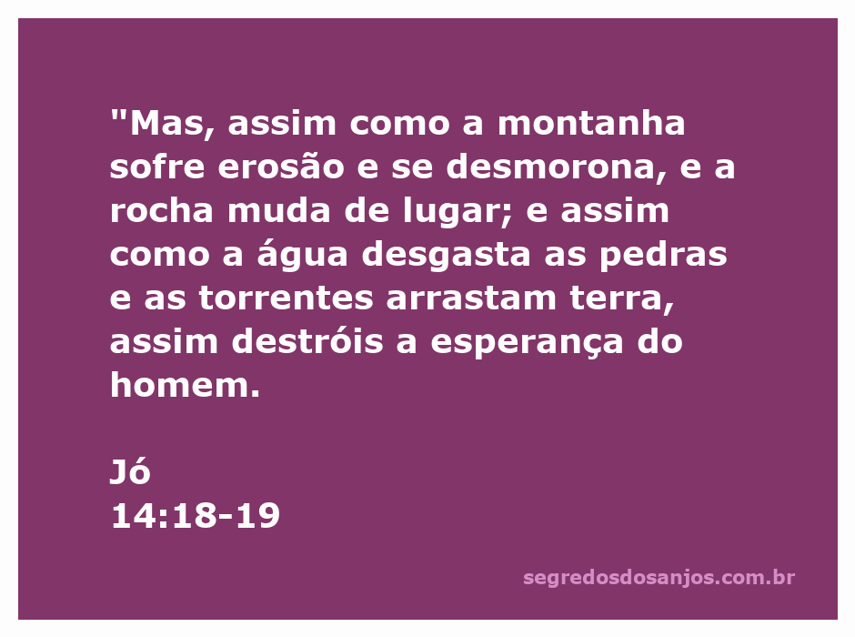 Imagem de uma montanha erodida, simbolizando a fragilidade da esperança humana conforme mencionado em Jó 14:18-19.