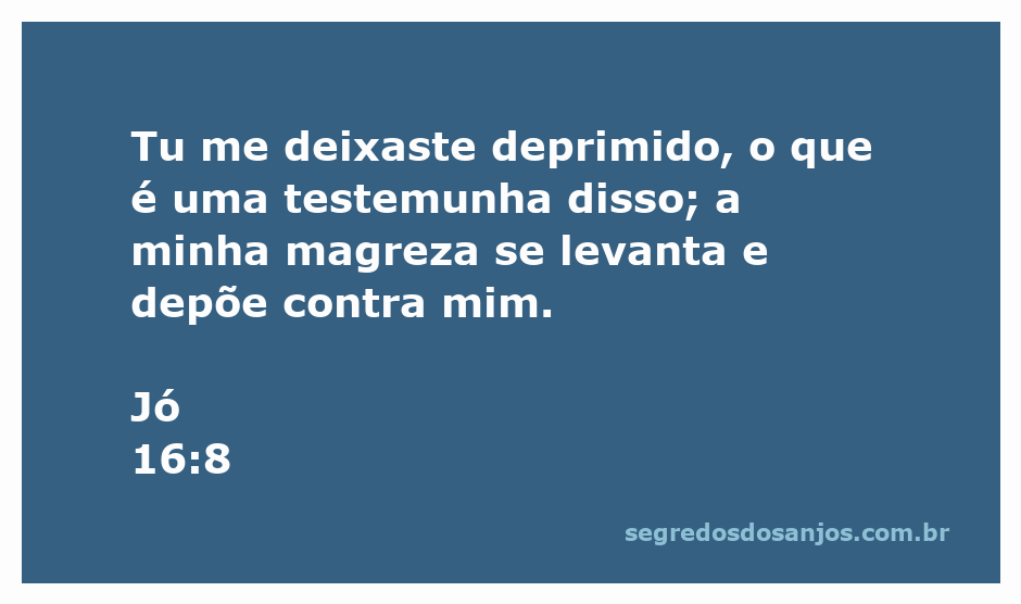 Imagem representativa da angústia e depressão, refletindo o versículo de Jó 16:8.