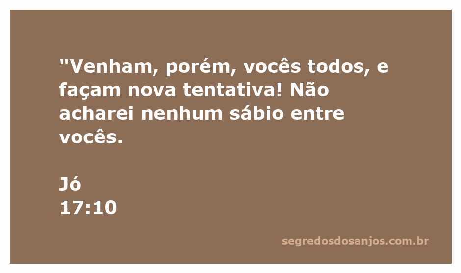 Imagem que ilustra o versículo Jó 17:10, destacando a busca por sabedoria e reflexão.