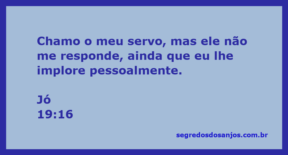 Ilustração de Jó clamando por seu servo sem resposta, simbolizando angústia e solidão.