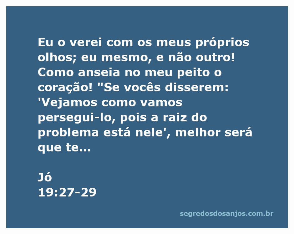 Imagem representativa do versículo Jó 19:27-29, destacando a visão de esperança e julgamento.