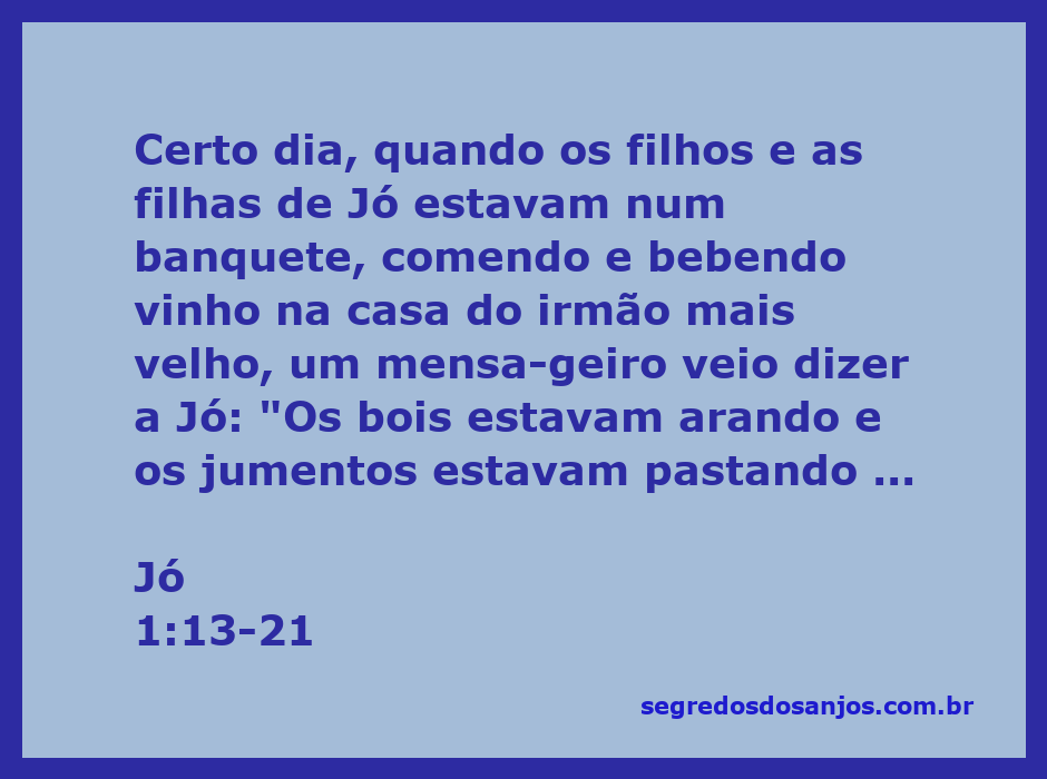 Jó em adoração após receber notícias devastadoras sobre sua família e posses.