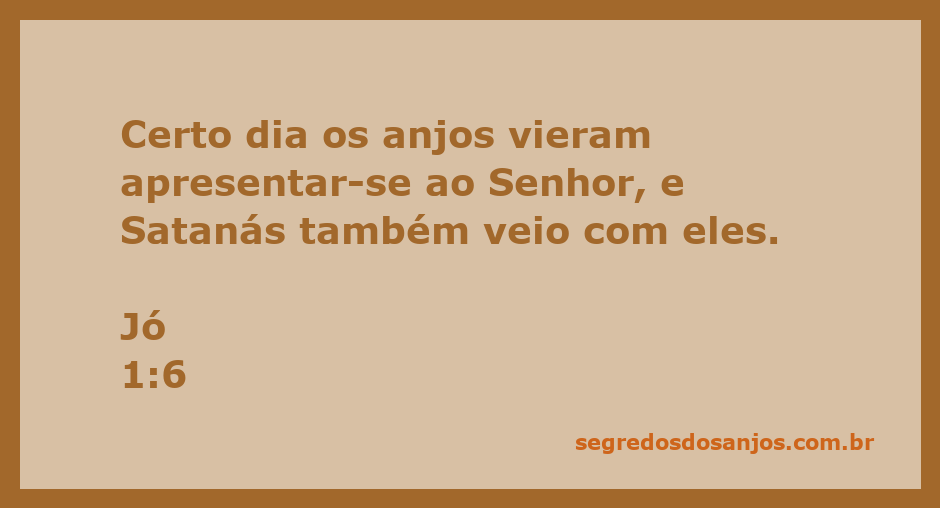 Anjos se apresentando ao Senhor com Satanás entre eles, ilustrando a cena de Jó 1:6.