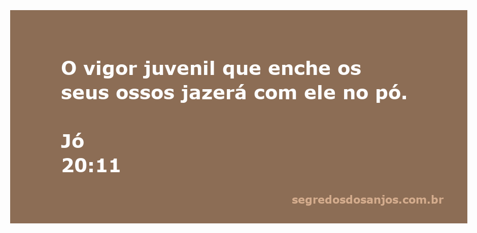 Ilustração representando a passagem bíblica Jó 20:11, refletindo sobre a fragilidade da vida e a juventude passageira.