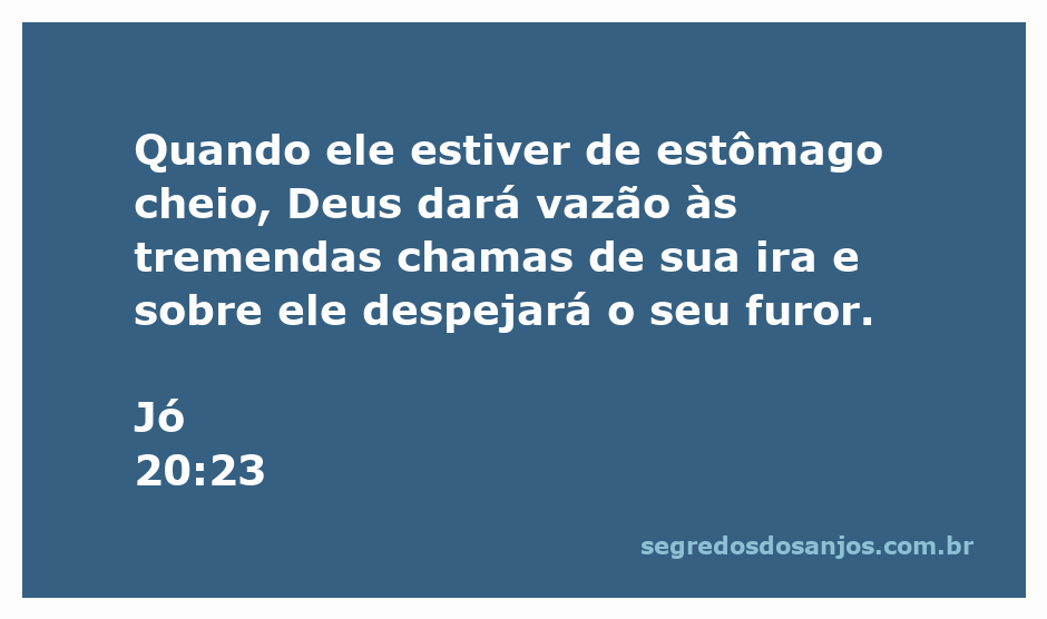 Ilustração representativa da ira divina conforme descrito em Jó 20:23.