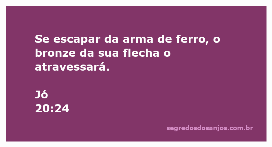Imagem de uma flecha de bronze simbolizando a passagem de Jó 20:24