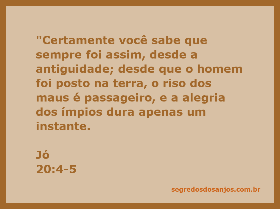 Imagem ilustrativa do versículo Jó 20:4-5, que reflete a transitoriedade da alegria dos ímpios.