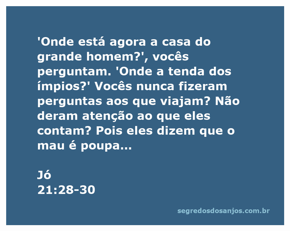 Imagem representativa da reflexão sobre a casa dos ímpios e a sorte dos justos, inspirada em Jó 21:28-30.