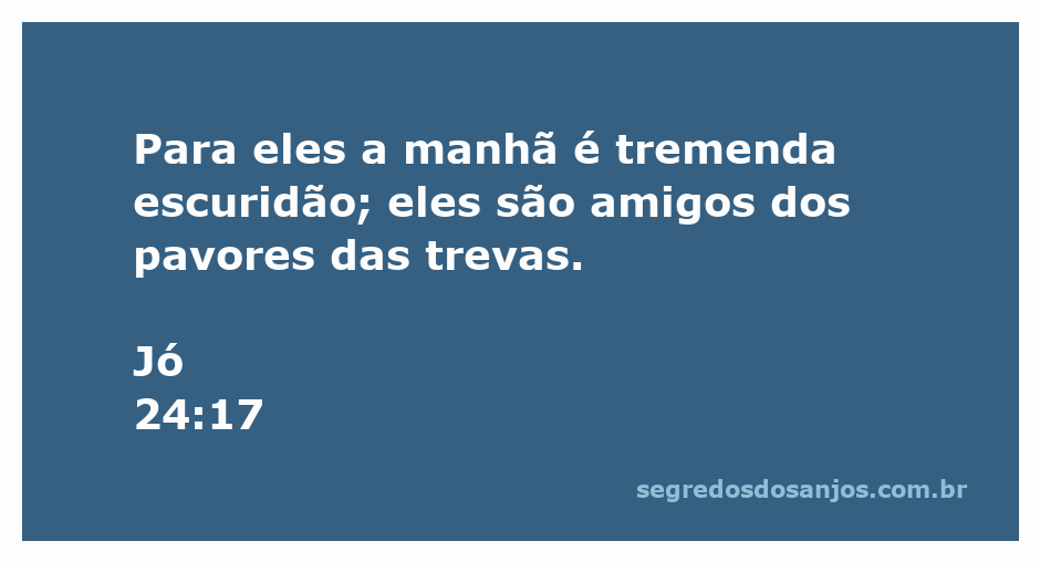 Ilustração que representa a escuridão e o medo mencionados em Jó 24:17, simbolizando a manhã como uma tremenda escuridão.