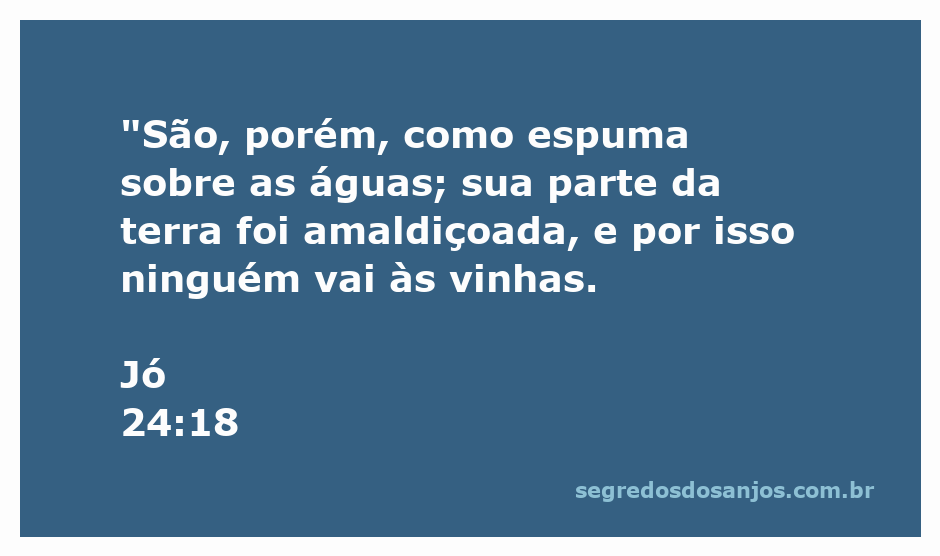 Imagem representativa da passagem de Jó 24:18, mostrando a efemeridade e a maldição sobre a terra.