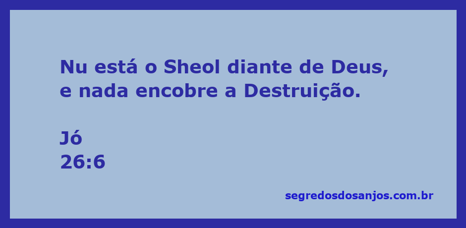 Representação artística do Sheol diante de Deus, simbolizando a revelação da Destruição.