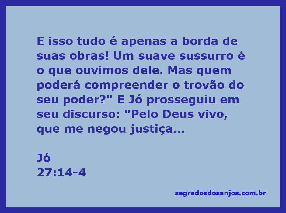 Ilustração que representa a profundidade e a complexidade do poder de Deus, conforme expressado em Jó 27:14-4, mostrando a relação entre a criação divina e a experiência humana.