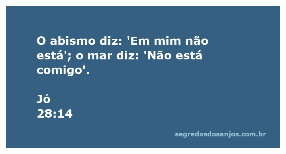 Imagem representando o abismo e o mar, simbolizando a busca pela sabedoria em Jó 28:14.