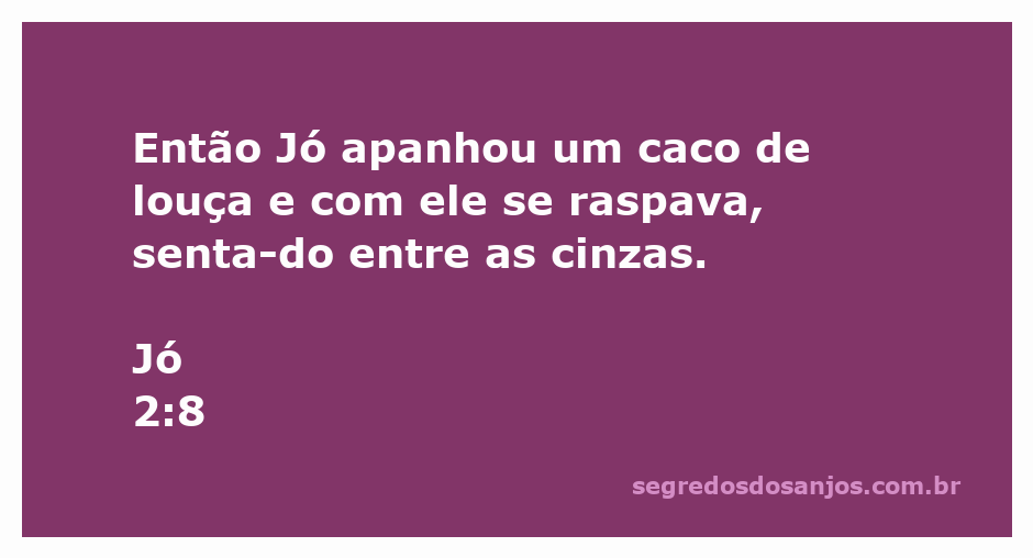 Jó raspando sua pele com um caco de louça enquanto se senta entre cinzas, ilustrando seu sofrimento.