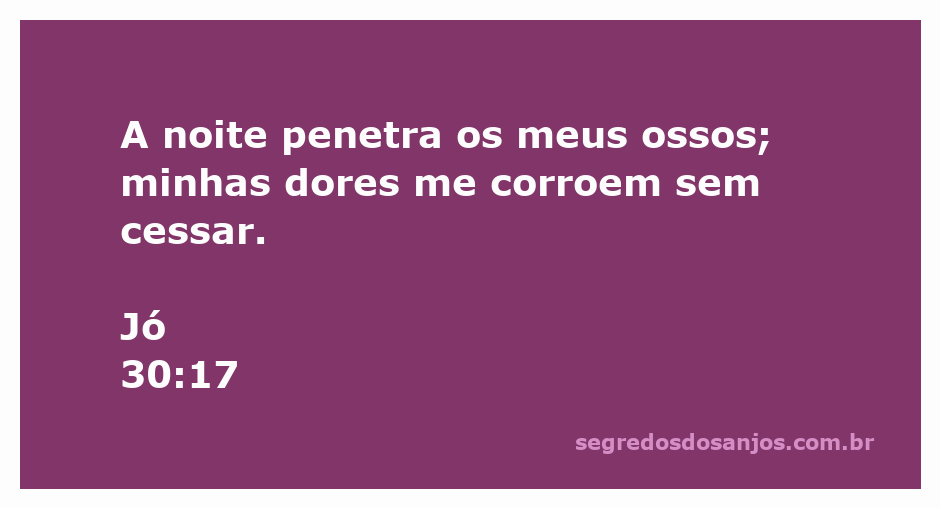 Imagem que representa a angústia e a dor de Jó, simbolizando a noite que penetra seus ossos.
